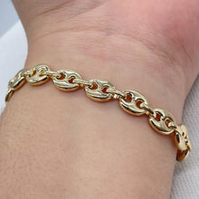Load image into Gallery viewer, 18k Gold Filled Mariner 8mm Link Bracelet Hypoallergenic Jewelry