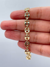 Load image into Gallery viewer, 18k Gold Filled Mariner 8mm Link Bracelet Hypoallergenic Jewelry