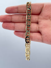 Load image into Gallery viewer, 18k Gold Filled Mariner Flat Style link Bracelet In 9mm Width