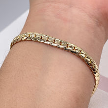 Load image into Gallery viewer, 18k Gold Filled 6mm Flat Snake Like Bracelet Dainty Jewelry And Jewelry Making Supplies