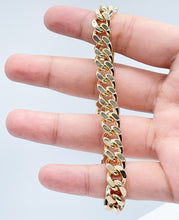 Load image into Gallery viewer, 18k Gold Filled 9mm Thick Cuban Link Bracelet
