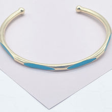 Load image into Gallery viewer, 18k Gold Filled Colorful Enamel Cuff Bracelet
