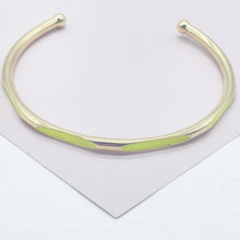 Load image into Gallery viewer, 18k Gold Filled Colorful Enamel Cuff Bracelet