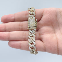 Load image into Gallery viewer, 18k Gold Filled CZ Miami Cuban Link Chain Bracelet or Necklace