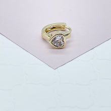 Load image into Gallery viewer, 18k Gold Filled Heart Huggie Earrings: Hypoallergenic Small Hoops