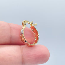 Load image into Gallery viewer, 18k Gold Filled XOXO Small Hoop Earrings Hypoallergenic Jewelry Wholesale