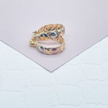 Load image into Gallery viewer, 18k Gold Filled XOXO Small Hoop Earrings Hypoallergenic Jewelry Wholesale