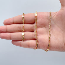 Load image into Gallery viewer, 18k Gold Filled Paper Clip Chain Necklace - 4mm Layering Piece