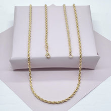 Load image into Gallery viewer, 18k Gold Filled Rope Chain 3mm Necklace