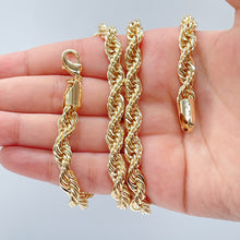 Load image into Gallery viewer, 18k Gold Filled Rope Chain Necklace - 7mm Thick
