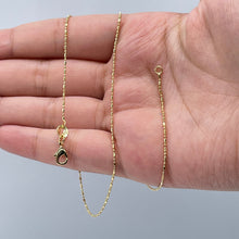 Load image into Gallery viewer, Dainty 18k Gold Filled 1mm Extra Thin Dash Dot Chain