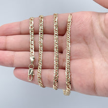 Load image into Gallery viewer, 18k Gold Filled 4mm Double Cuban Link Chain Necklace Jewelry Supplies