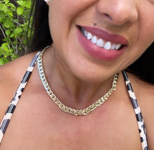 Load image into Gallery viewer, 18k Gold Filled Thick Carved Cuban Link Chain 9.5mm Necklace