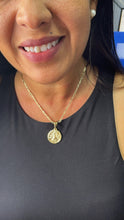 Load image into Gallery viewer, 18k Gold Filled Our Lady of Charity Coin Pendant - Catholic Caridad Del Cobre Charm