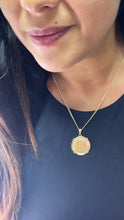 Load image into Gallery viewer, 18k Gold Filled 2.5mm Quarter Round Coin Charm Gold Pendant Coin Jewelry Supplies, Austrian Francis Joseph Imperator