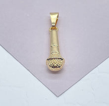 Load image into Gallery viewer, 18k Gold Filled Musical Instrument Charms: Guitar, Microphone, Trumpet