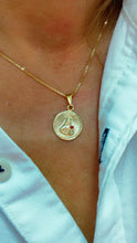Load image into Gallery viewer, 18k Gold Filled Santa Barbara Charm with Crystal Ruby