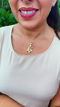 Load image into Gallery viewer, 18k Gold Filled Turtle Charm Pendant: Marine Jewelry Supplies
