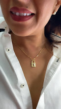 Load image into Gallery viewer, 18k Gold Filled Lock Charm with Micro Pave Cubic Zirconia Featuring Dainty