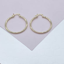 Load image into Gallery viewer, 18k Gold Filled Plain Hoop Earrings Available Small, Medium, Large Sizes For the