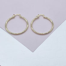Load image into Gallery viewer, 18k Gold Filled Hoop Earrings: Plain Jewelry Making Supplies