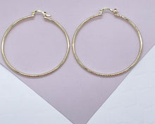 Load image into Gallery viewer, 18k Gold Filled Ultra Thin Hoop Earrings: 2mm Thickness