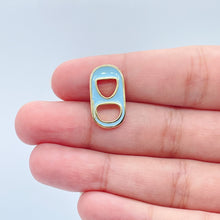 Load image into Gallery viewer, 18k Gold Filled Colorful Soda Can Caps Charms In Enamel Eight Colors to Choose Dainty Pull Tab Pop Pendant