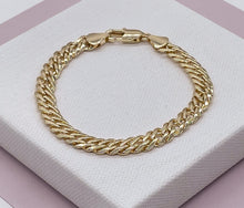 Load image into Gallery viewer, 18k Gold Filled Double Cuban Link Bracelet - 7mm