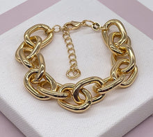 Load image into Gallery viewer, 18k Gold Filled Chunky Link Bracelet - 7 Inch
