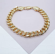 Load image into Gallery viewer, 18k Gold Filled 9mm Thick Cuban Link Bracelet