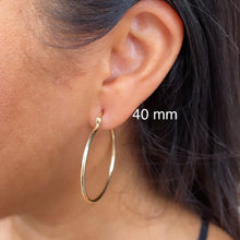 Load image into Gallery viewer, 18k Gold Filled Ultra Thin Hoop Earrings: 2mm Thickness