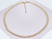 Load image into Gallery viewer, 18k Gold Filled Fishtail Choker: Hypoallergenic Chevron Necklace