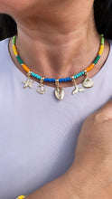 Load image into Gallery viewer, 18k Gold Filled Beaded Charm Set: Sea Shell, Starfish, Anchor