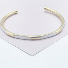 Load image into Gallery viewer, 18k Gold Filled Colorful Enamel Cuff Bracelet