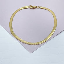 Load image into Gallery viewer, 18k Gold Filled 4mm Herringbone Anklet Dainty Ankle Bracelet Jewelry Supplies Making