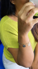 Load image into Gallery viewer, 18k Gold Filled Coin Charm Bracelet: Figaro Link Medallion Pendants
