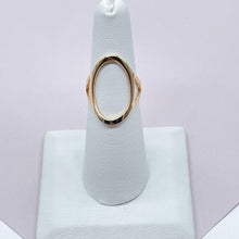 Load image into Gallery viewer, 18k Gold Filled Open Oval Ring Hallowed Oval Fashion Design