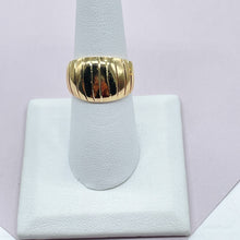 Load image into Gallery viewer, 18k Gold Filled Band Ring: Eight Stripes, Diamond Cut Surface