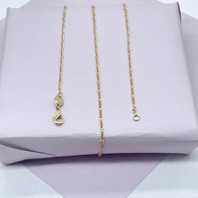 Load image into Gallery viewer, 18k Gold Filled 2mm Fancy 3x1 Figaro Chain and Jewelry Making Supplies