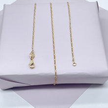 Load image into Gallery viewer, 18k Gold Filled 2mm Fancy 3x1 Figaro Chain and Jewelry Making Supplies