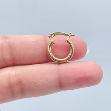 Load image into Gallery viewer, 18k Gold Filled Small Plain 15mm Hoop