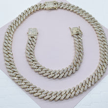 Load image into Gallery viewer, 18k Gold Filled Hip Hop Luxury Micro Pave Cubic Zirconia Bling Set Miami Cuban