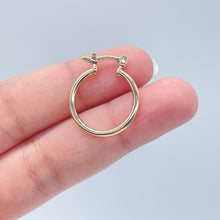 Load image into Gallery viewer, 18K Gold Filled Plain 20mm Hoop Earrings Hypoallergenic And Jewelry Making Supplies