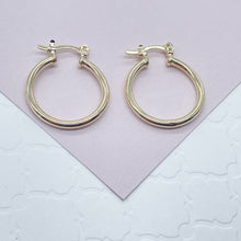 Load image into Gallery viewer, 18K Gold Filled Plain 20mm Hoop Earrings Hypoallergenic For Wholesale And