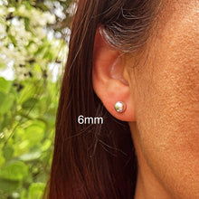 Load image into Gallery viewer, 18k Gold Filled Ball Stud Earrings: 6mm Plain Solid