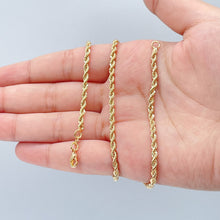 Load image into Gallery viewer, 18k Gold Filled Rope Chain 3mm Necklace