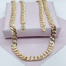 Load image into Gallery viewer, 18k Gold Filled Thick Carved Cuban Link Chain 9.5mm Necklace