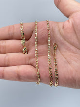 Load image into Gallery viewer, 18k Gold Filled 3mm Figaro Link Chain Necklace And Jewelry Supplies