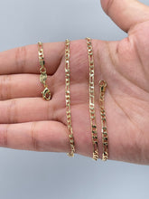 Load image into Gallery viewer, 18k Gold Filled 3mm Figaro Link Chain Necklace And Jewelry Supplies