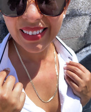 Load image into Gallery viewer, 18k Gold Filled 4mm Double Cuban Link Chain Necklace Jewelry Supplies